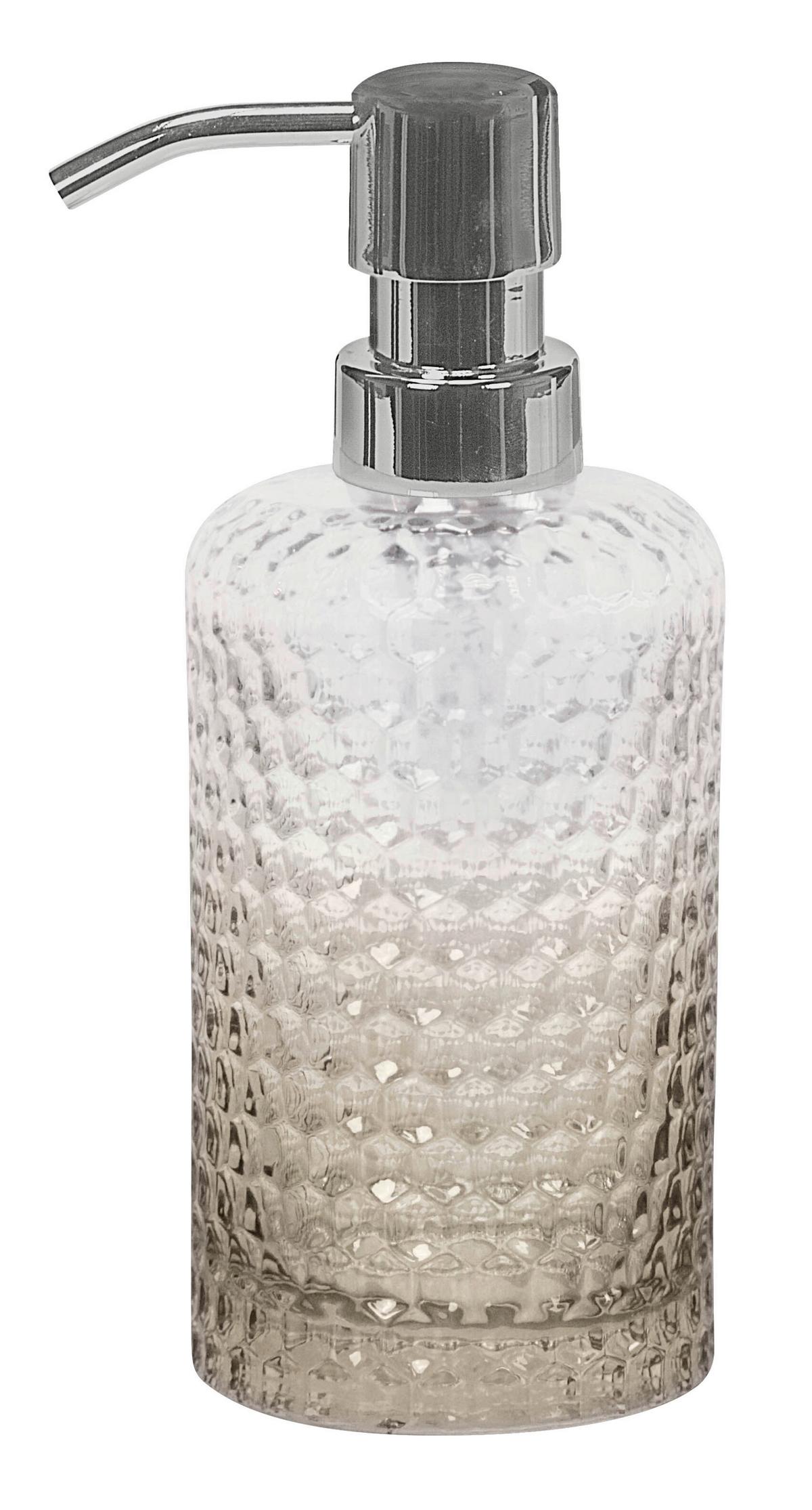 Seifenspender Melua Glas Sandfarben B/h: 7,6/12,7 Cm - Sandfarben, Basics, Glas (7,6/12,7cm) - Kleine Wolke