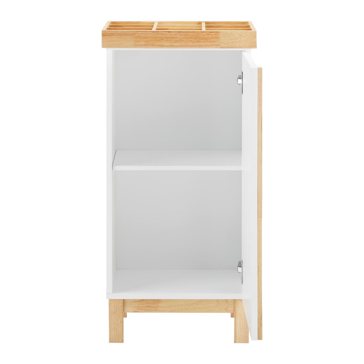 Spodná skrinka RICO - biela/prírodná farba, Modern, drevo (42/85/35cm) - Bessagi Home