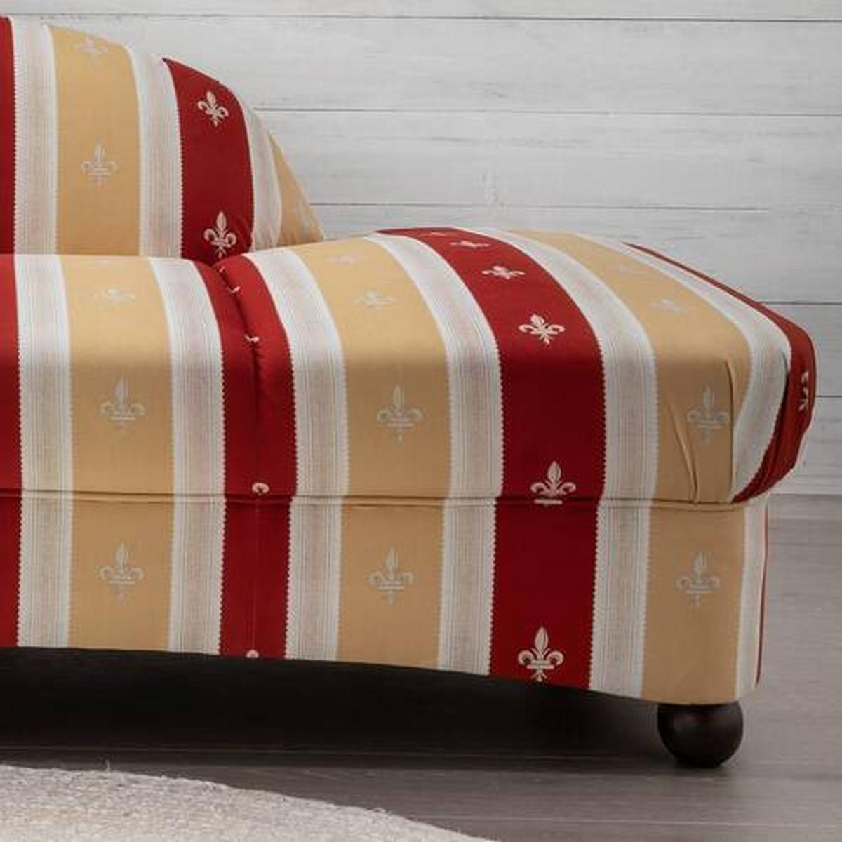 Ottomane Torello Rot - Wengefarben/Rot, KONVENTIONELL, Textil (86/84/190cm) - Livetastic