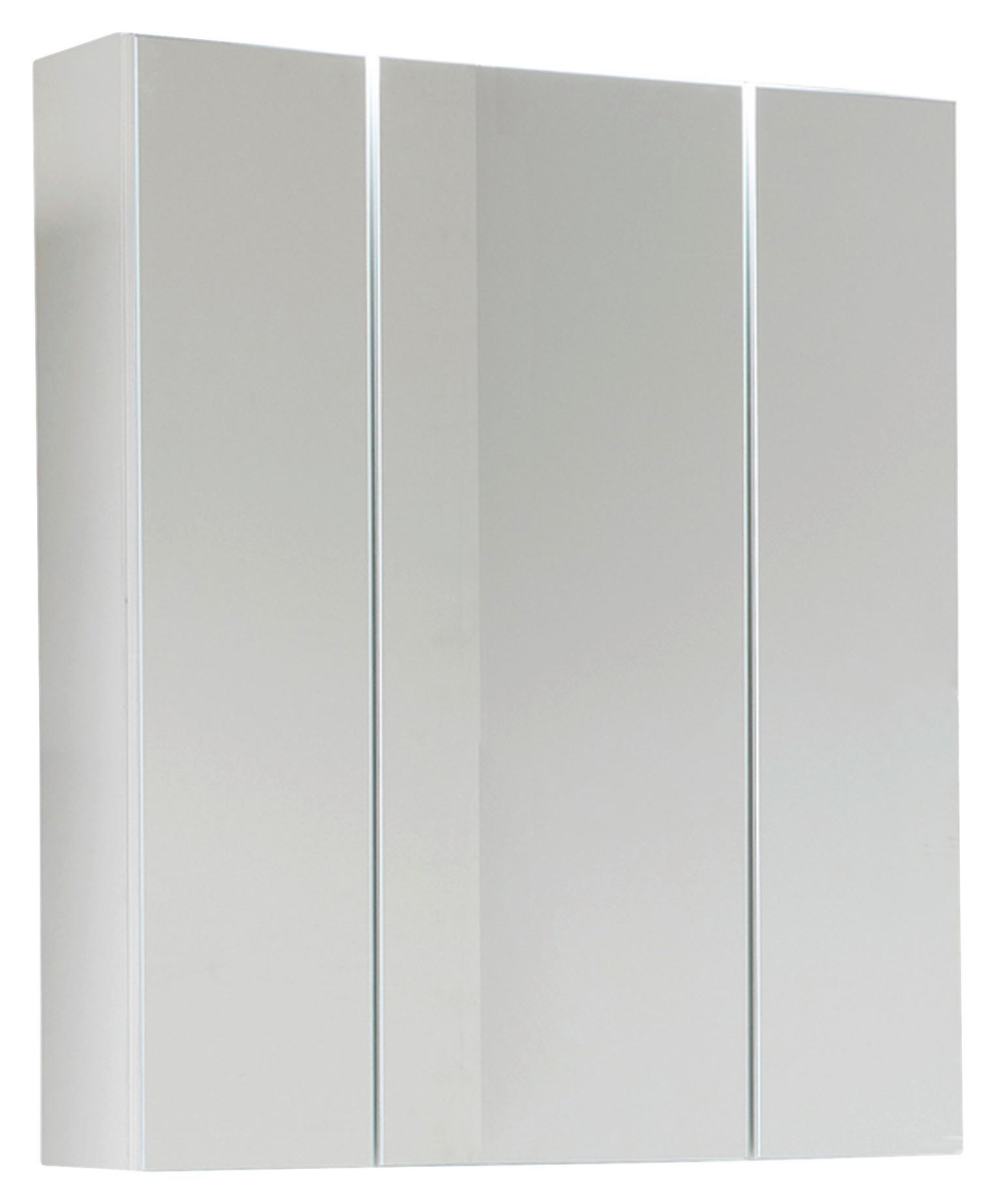 Spiegelschrank Monte Weiß B: 60 cm - Weiß, MODERN, Glas/Holzwerkstoff (60/74/18cm) - MID.YOU