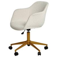 Drehstuhl Shell Worx - Goldfarben, MODERN, Kunststoff/Textil (56,5/59/78-87cm) - Livetastic