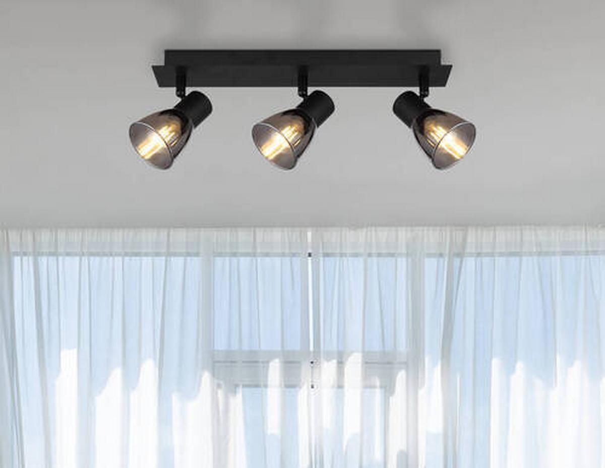 Strahler 54307-3 - Schwarz, Design, Glas/Metall (40/7/15,5cm) - Globo