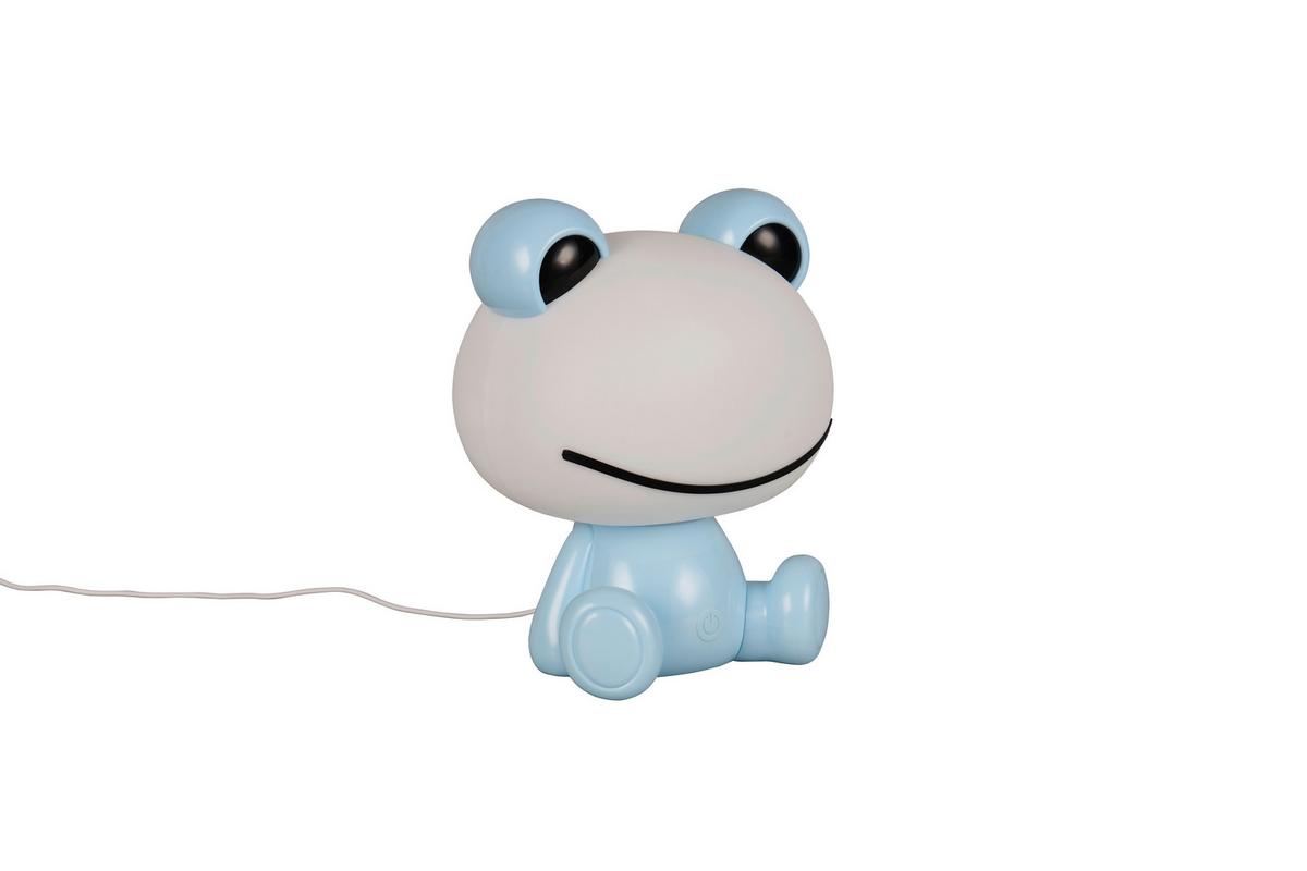 LED-Tischleuchte Hopper Blau Weiß B: 16,5 cm - Blau/Weiß, LIFESTYLE, Kunststoff (19,5/16,5/24,5cm)