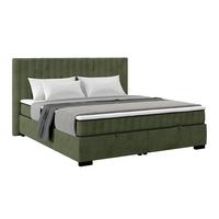 Boxbett Maya 200 - Schwarz/Olivgrün, MODERN, Holz/Holzwerkstoff (200/200cm)