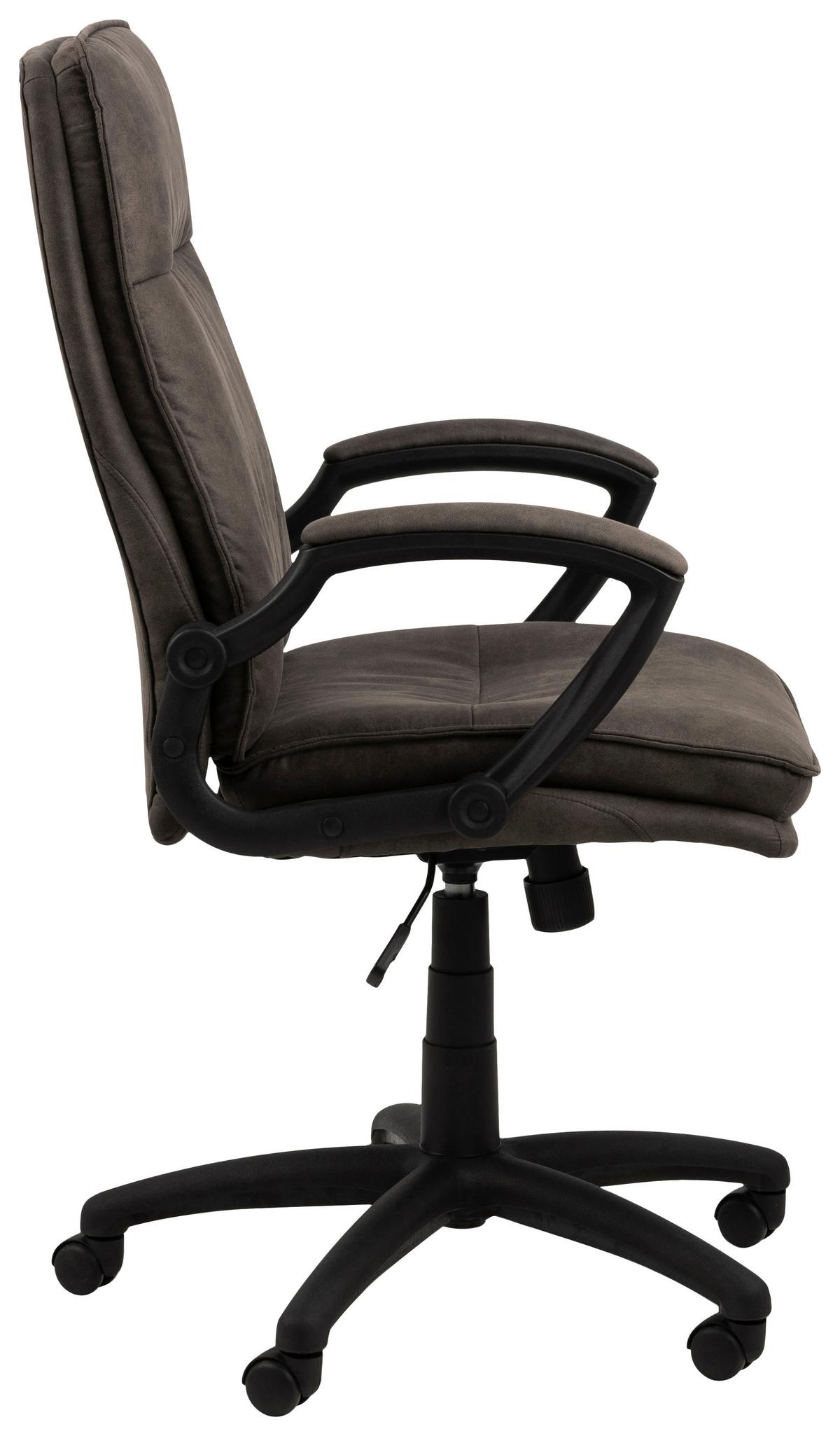 Bürostuhl Brad mit Armstützen Schieferfarben/Anthrazit - Schieferfarben/Anthrazit, Trend, Kunststoff/Textil (67/115/69,5cm) - MID.YOU