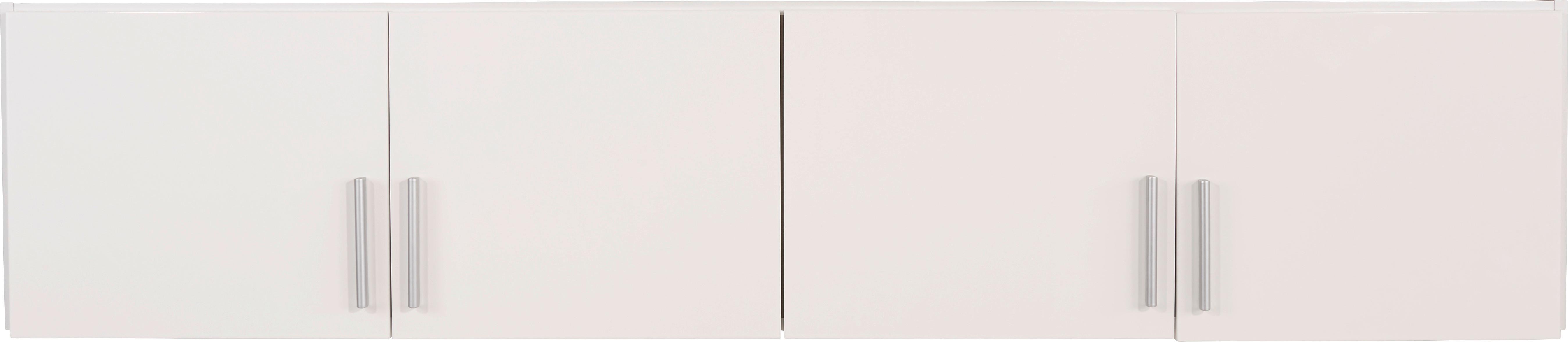 Nástavec Na Šatní Skříň Ke 4-Dv. Skříni Celle - bílá/barvy hliníku, Moderní, dřevo/plast (181/40/54cm)