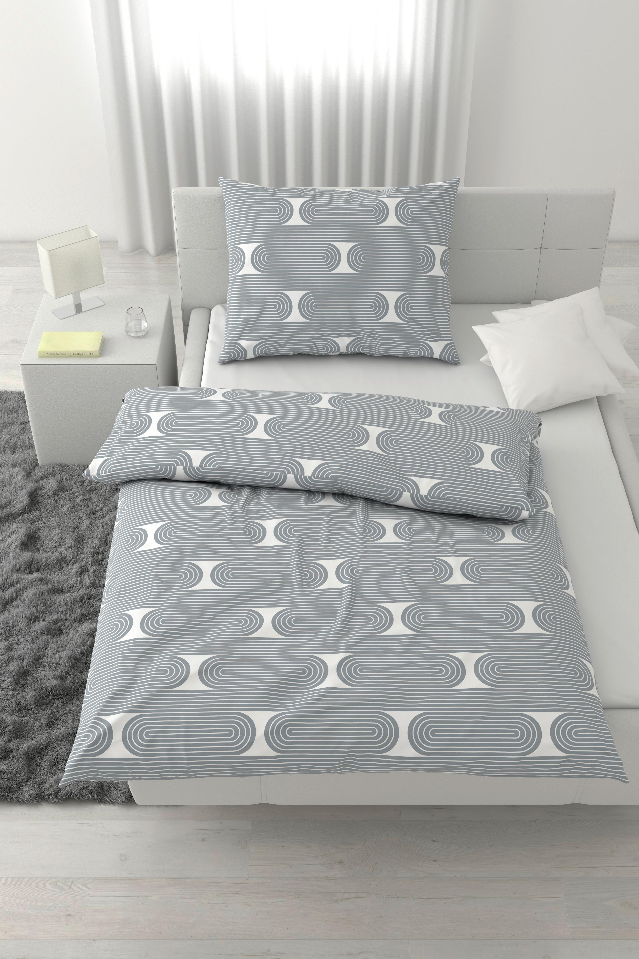 POVLEČENÍ RETRO - bílá/modrá, Moderní, textil (140/200cm) - Mömax