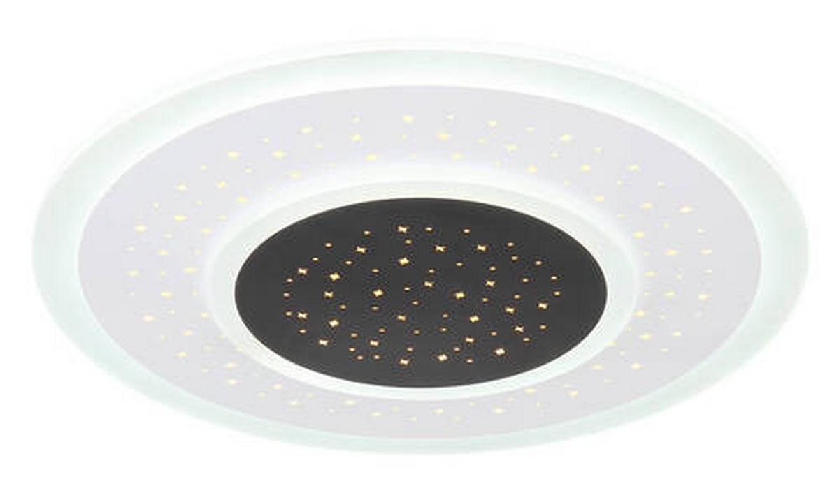 LED-Deckenleuchte 48133-44 - Opal/Schwarz, Design, Kunststoff/Metall (46/5,5cm) - Globo