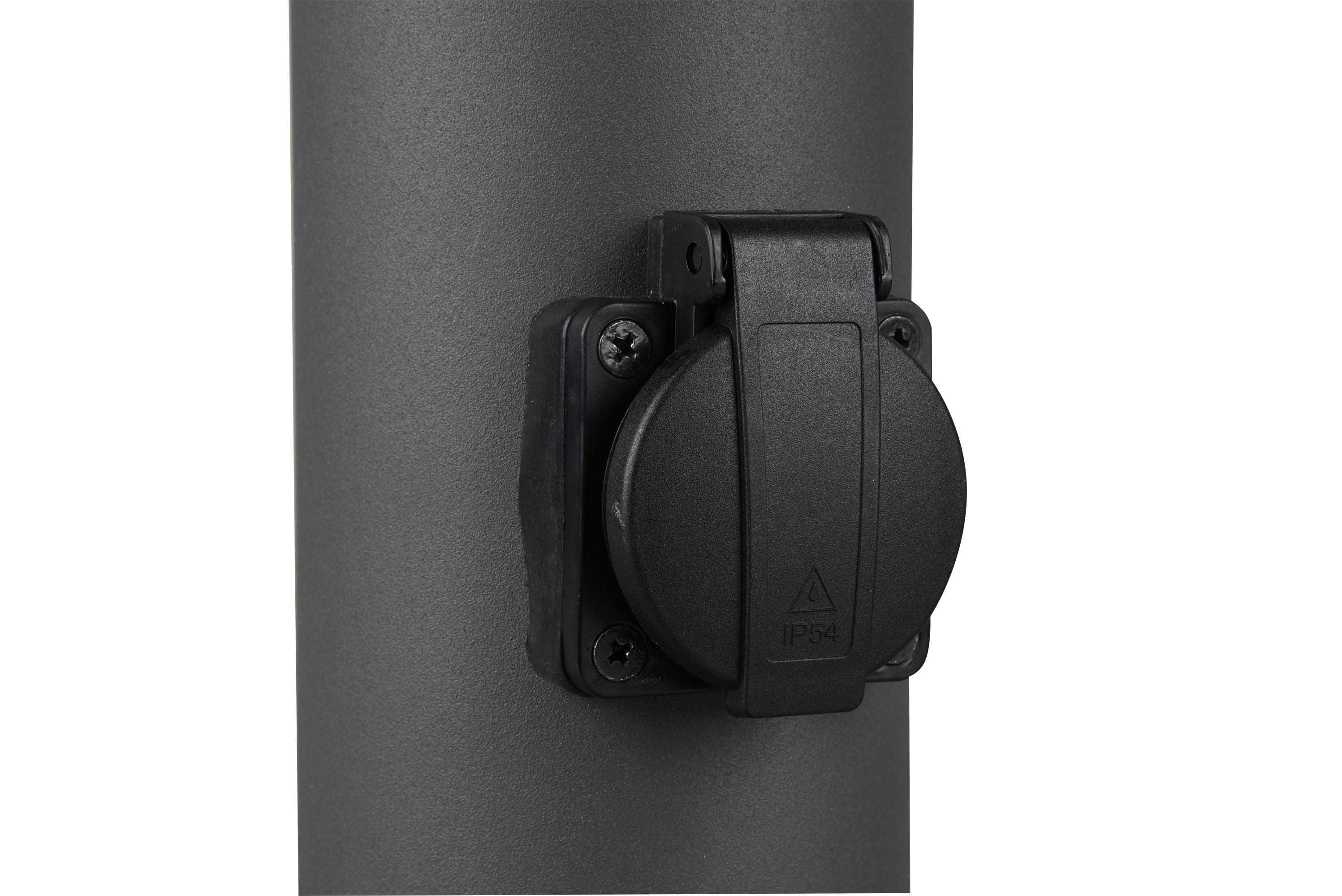 Wegeleuchte Hoosic 28 Watt Metall Kunststoff - Anthrazit, Design, Kunststoff/Metall (12/80cm) - Trio Leuchten