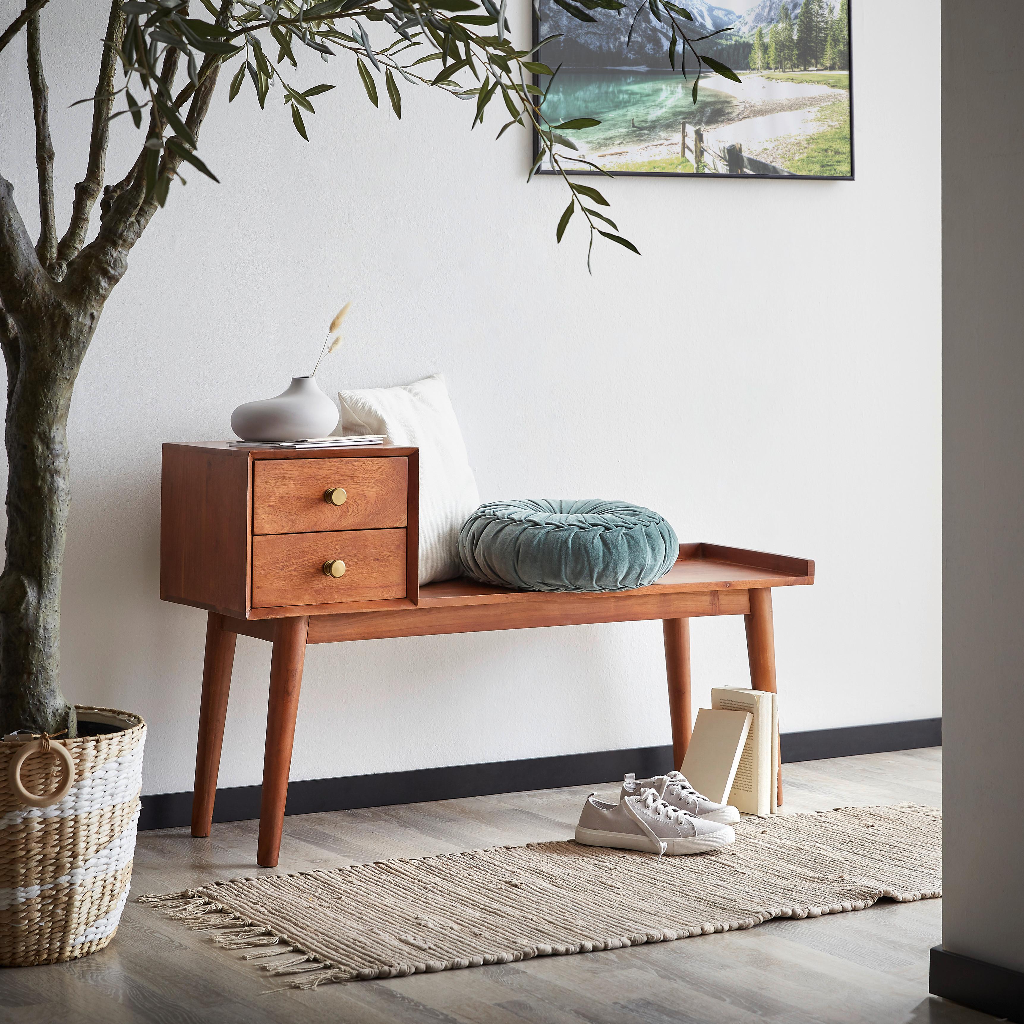Előszobapad Settanta - akácia színű, Natur, fa (110/65/35cm) - Livetastic