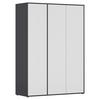 Drehtürenschrank Nabila Grau Weiß B: 140 cm - Weiß/Grau, MODERN, Holzwerkstoff (140/194/53cm) - Rauch Möbel