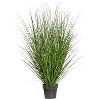 Kunstpflanze Schilfgras H: 140 Cm - Gelb/Schwarz, Design, Kunststoff (140cm) - P & B