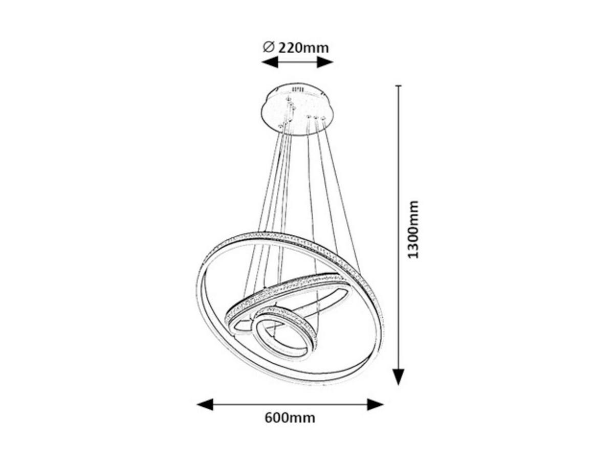 ZÁVĚSNÉ LED SVÍTIDLO AVALON - bílá/barvy hliníku, Trend, kov (60/130cm) - Rabalux