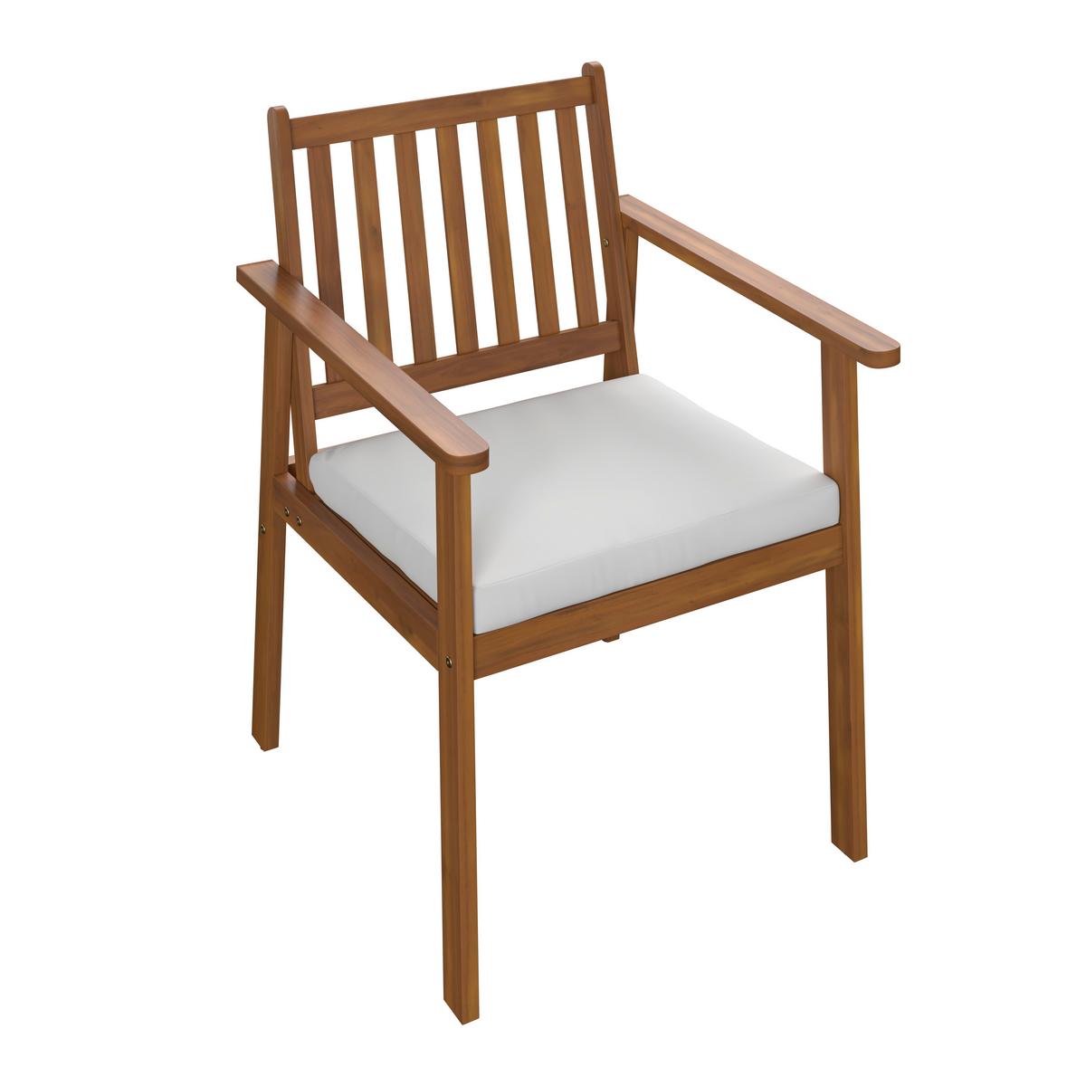 Loungegarnitur Dover - Beige/Akaziefarben, MODERN, Holz (117/81/61cm) - Beldano