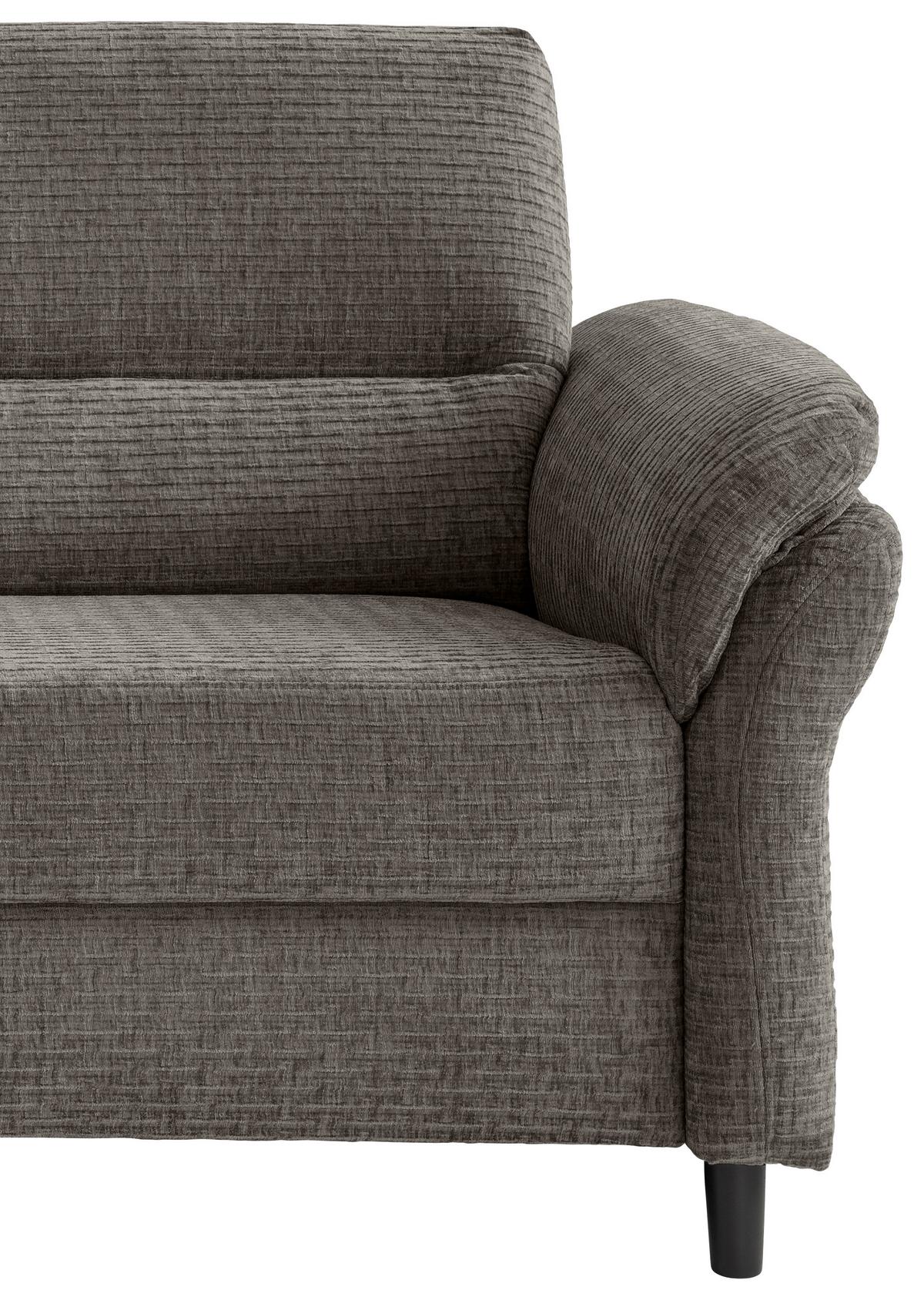 2-Sitzer-Sofa Cavoli, Graubraun B: 147 cm - Graubraun/Schwarz, MODERN, Textil (147/90/89cm) - Livetastic
