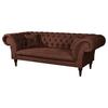 3-Sitzer-Sofa Preston Braun B: 232 cm - Braun/Cappuccino, Design, Textil (232/79/97cm) - Livetastic