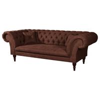 3-Sitzer-Sofa Preston Braun B: 232 cm - Braun/Cappuccino, Design, Textil (232/79/97cm) - Livetastic