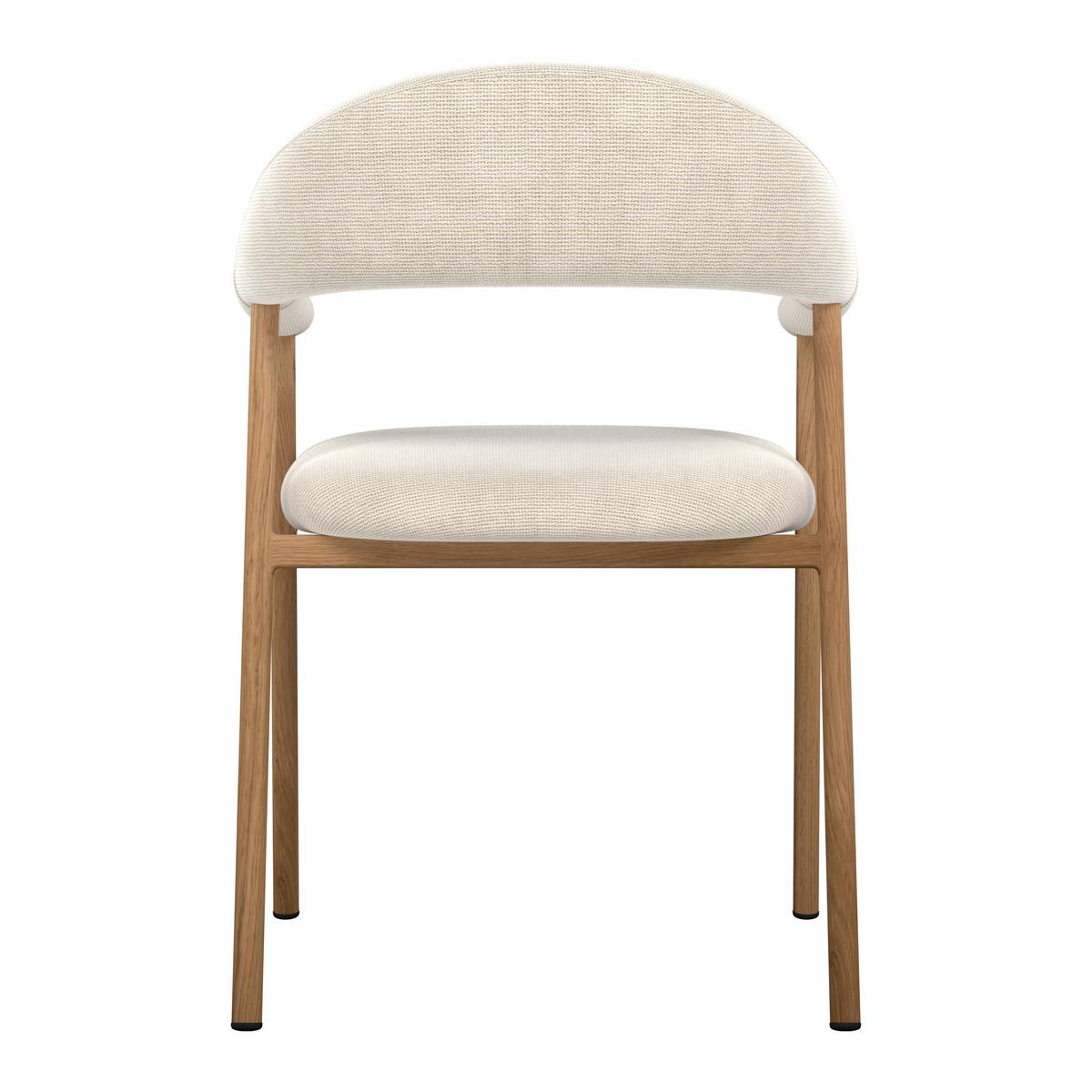 Stuhl Nordi Creme/Hellbraun B: 56cm - Hellbraun/Creme, MODERN, Textil/Metall (56/79,5/54cm)
