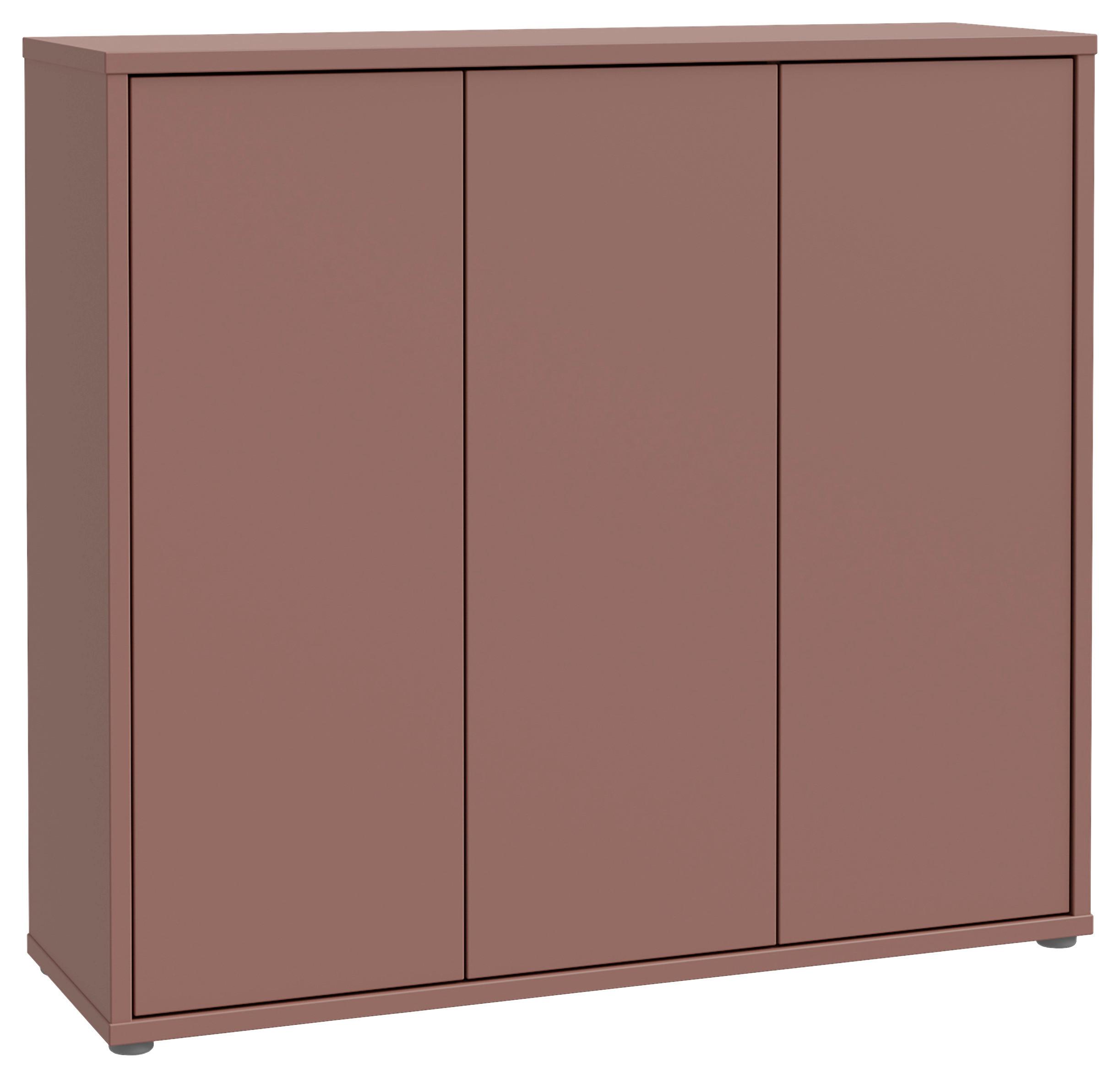 Skříň na boty ALICE terracotta - šedá/terracotta, Moderní, kompozitní dřevo/plast (109,2/99,1/34,9cm)