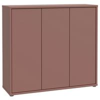 Skriňa na topánky ALICE terracotta - sivá/terakota, Modern, kompozitné drevo/plast (109,2/99,1/34,9cm)