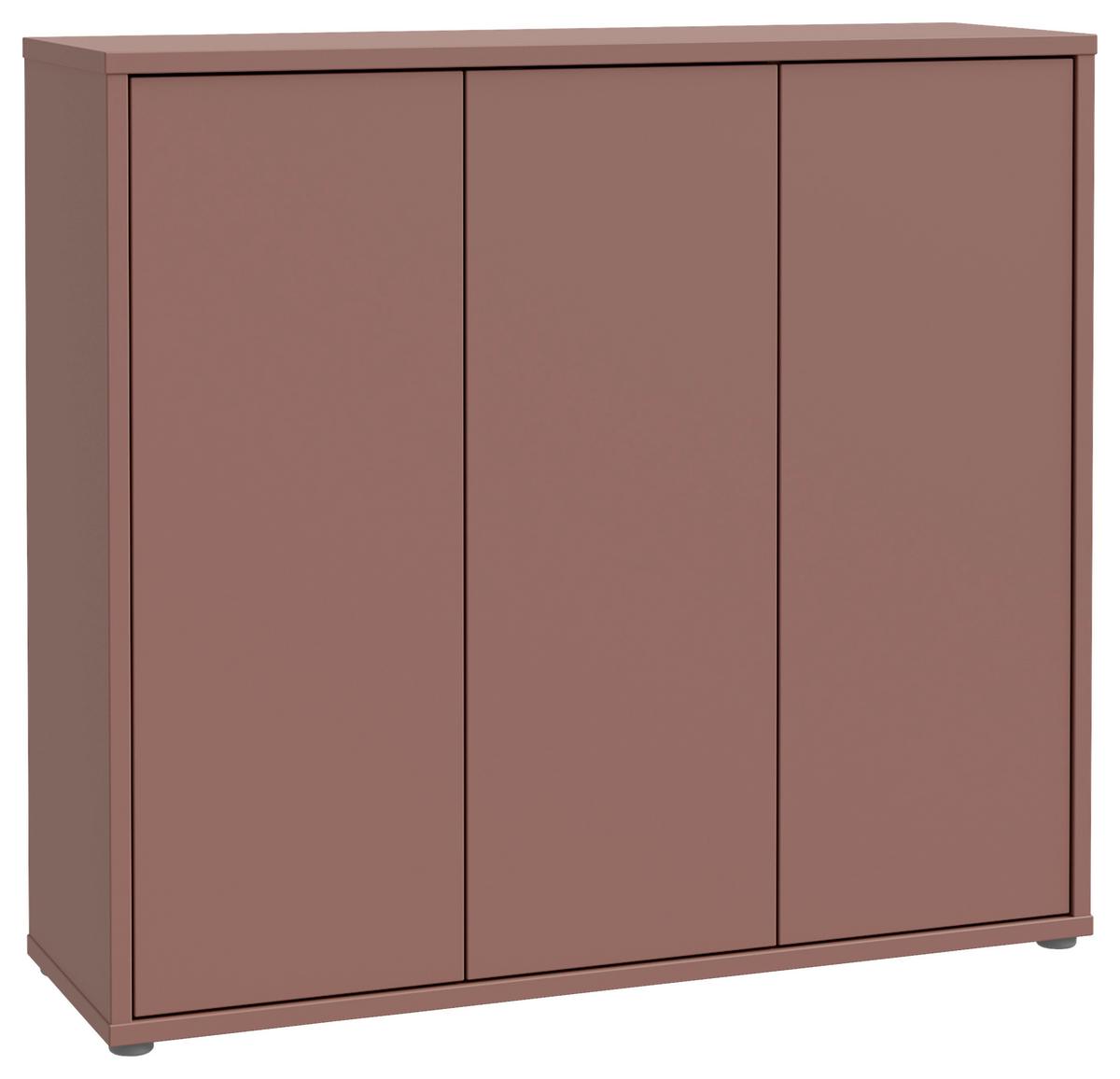 Skriňa na topánky ALICE terracotta - sivá/terakota, Modern, kompozitné drevo/plast (109,2/99,1/34,9cm)