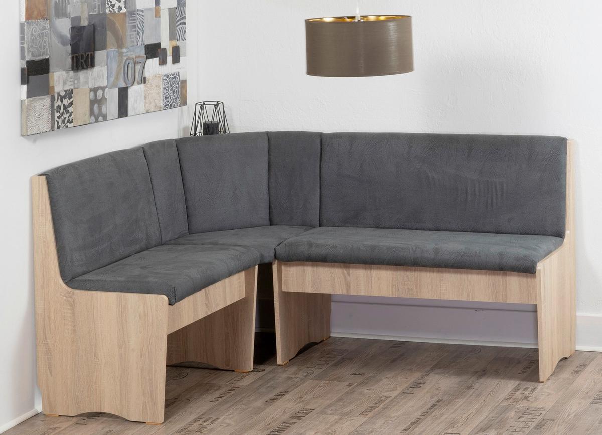 Eckbankgruppe Duisburg Peibso Titanic Grau/eiche D. B: 165cm - Grau/Sonoma Eiche, KONVENTIONELL, Holz/Holzwerkstoff (125/89/125cm) - MID.YOU