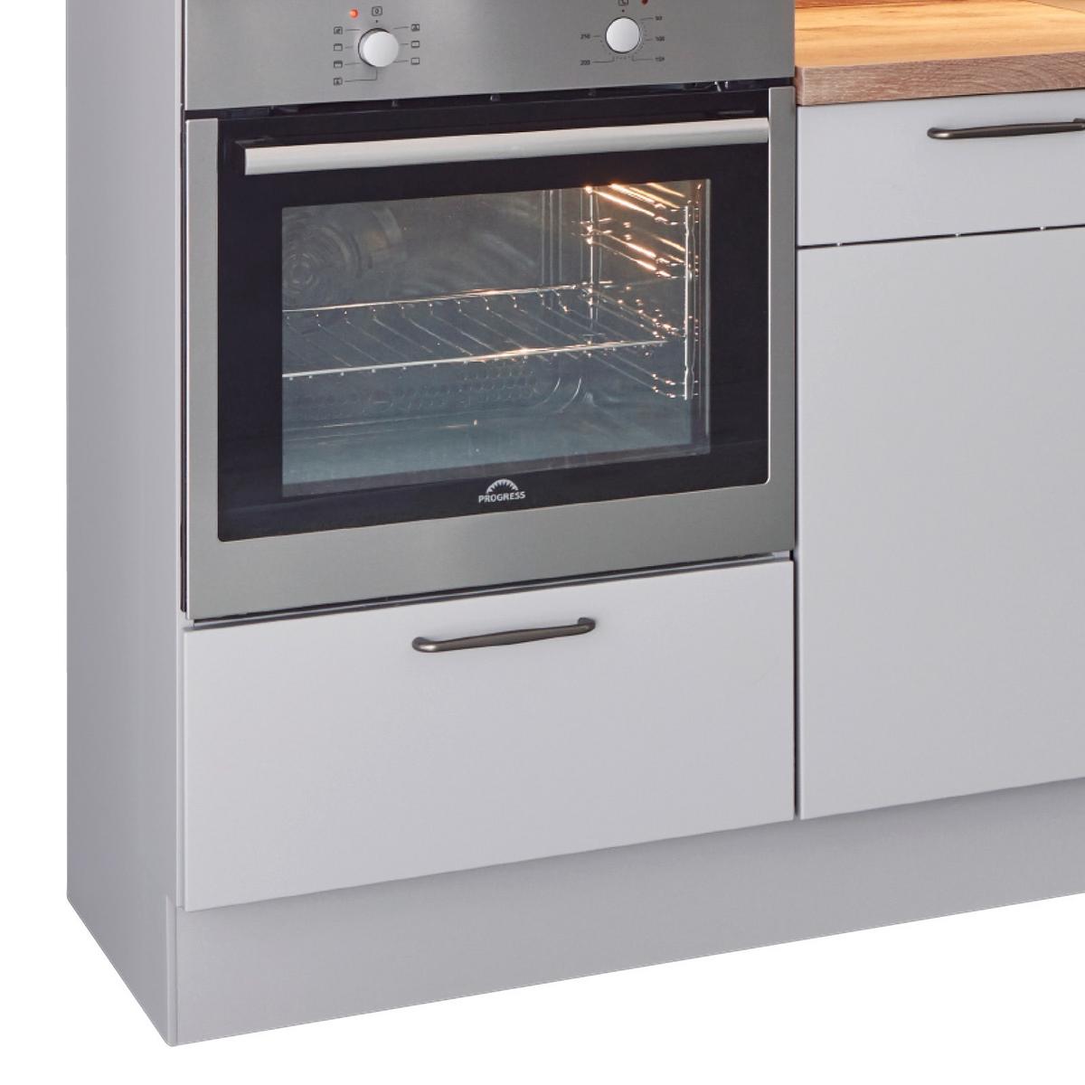 Küchenzeile Fontana Ohne Geräte 295 Cm Steingrau - Eichefarben, MODERN, Holzwerkstoff (295cm)