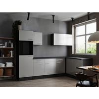 Eckküche Oliver Grau, Weiß S: 280x172cm - Weiß/Grau, Design, Holzwerkstoff (280/172cm) - Respekta