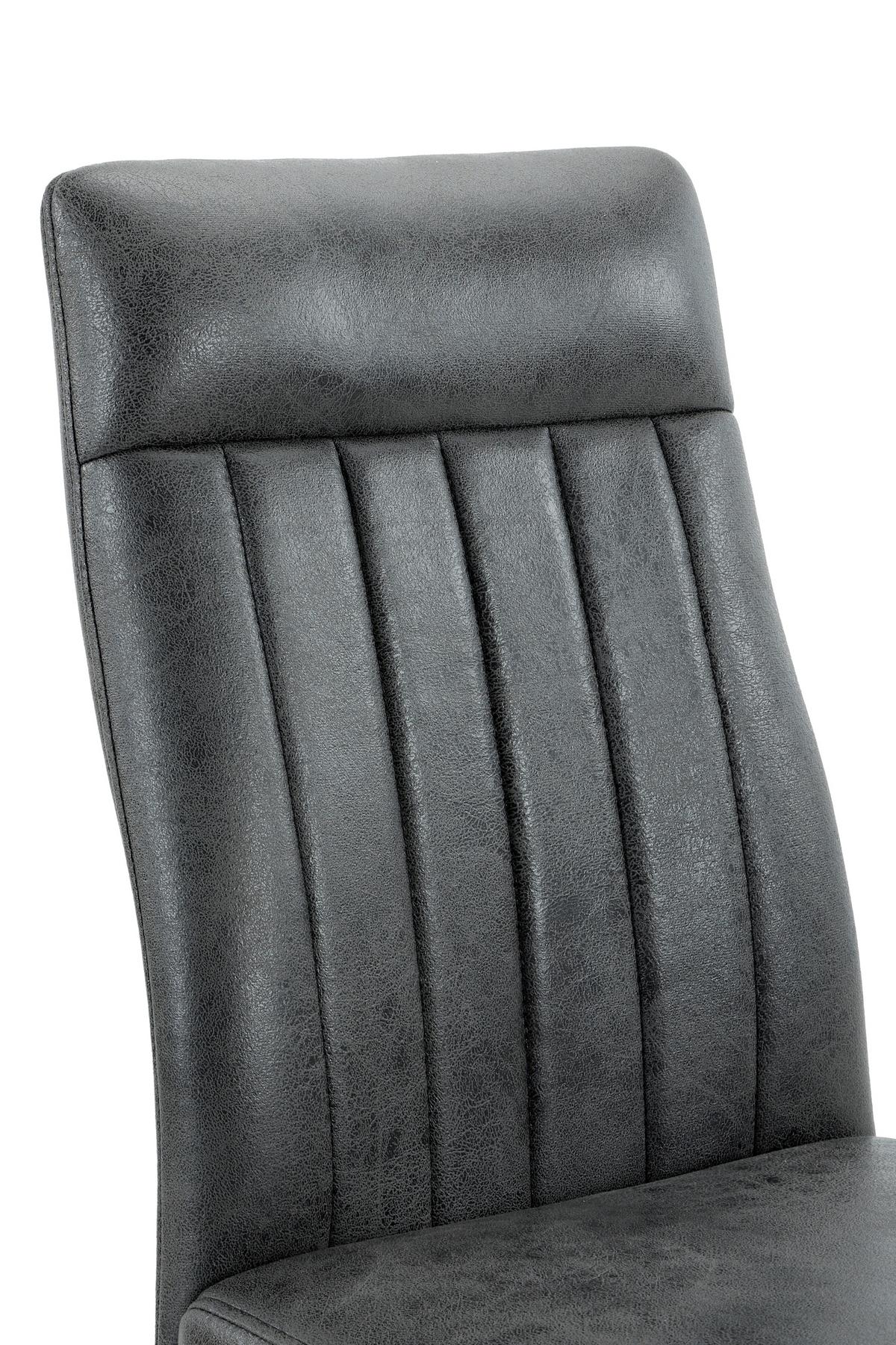 Stuhl-Set Catania II S 4er-Set - Anthrazit/Schwarz, MODERN, Textil/Metall (44/96/62cm) - MID.YOU