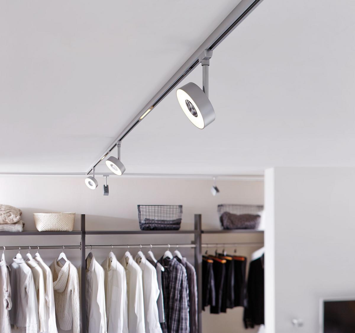 Schienensystem Urail Strahler 95271 LED-Spotkopf Schwenkbar - Chromfarben, Basics, Kunststoff/Metall (9,8/14,7/5cm) - Paulmann