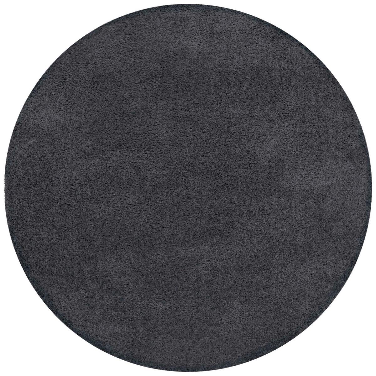 Shaggy Waschbar Grau 133x133 - Grau, Basics, Textil (133cm)