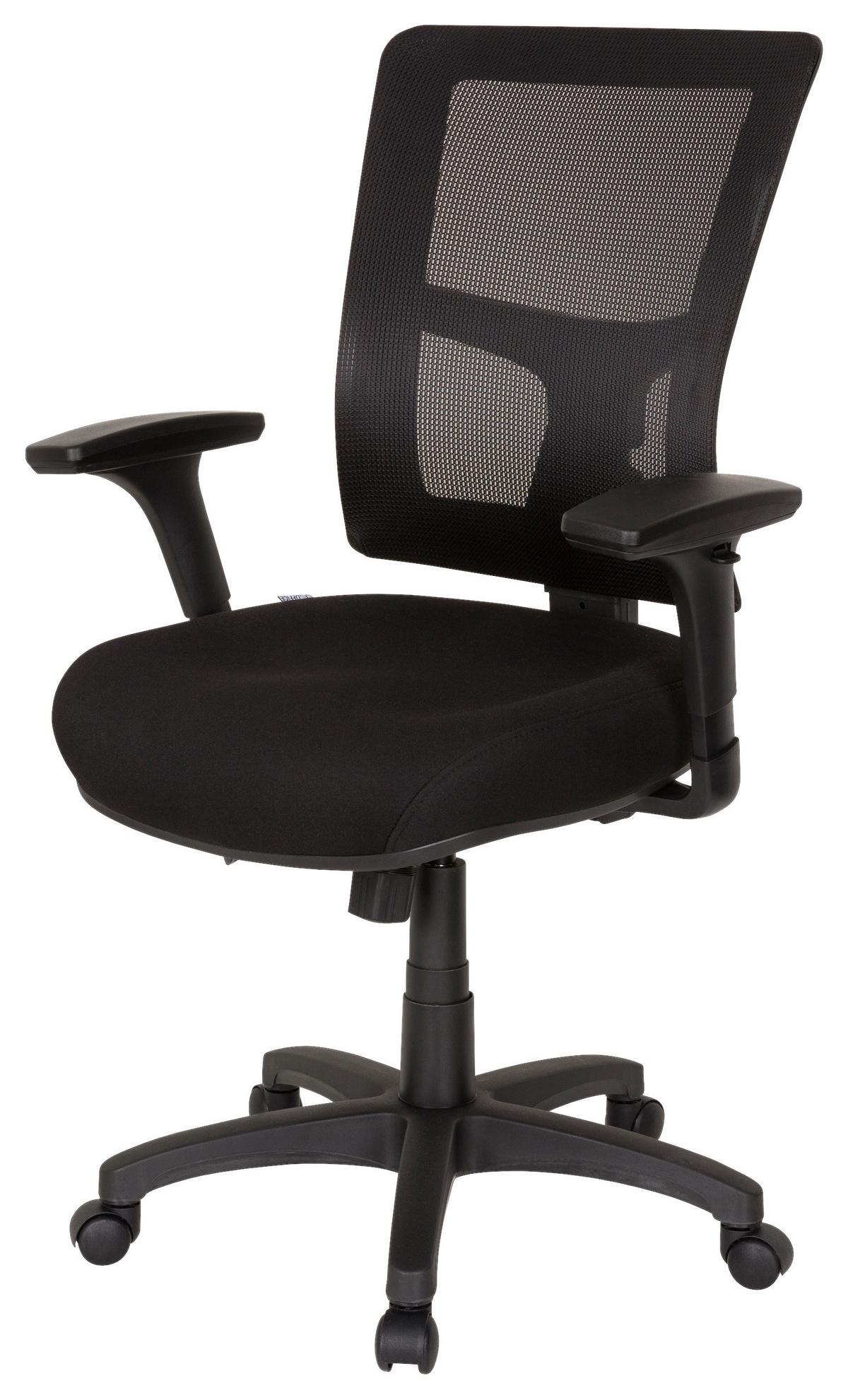 Drehstuhl Impact Pro Schwarz - Schwarz, MODERN, Kunststoff/Textil (71/116/62cm) - MID.YOU