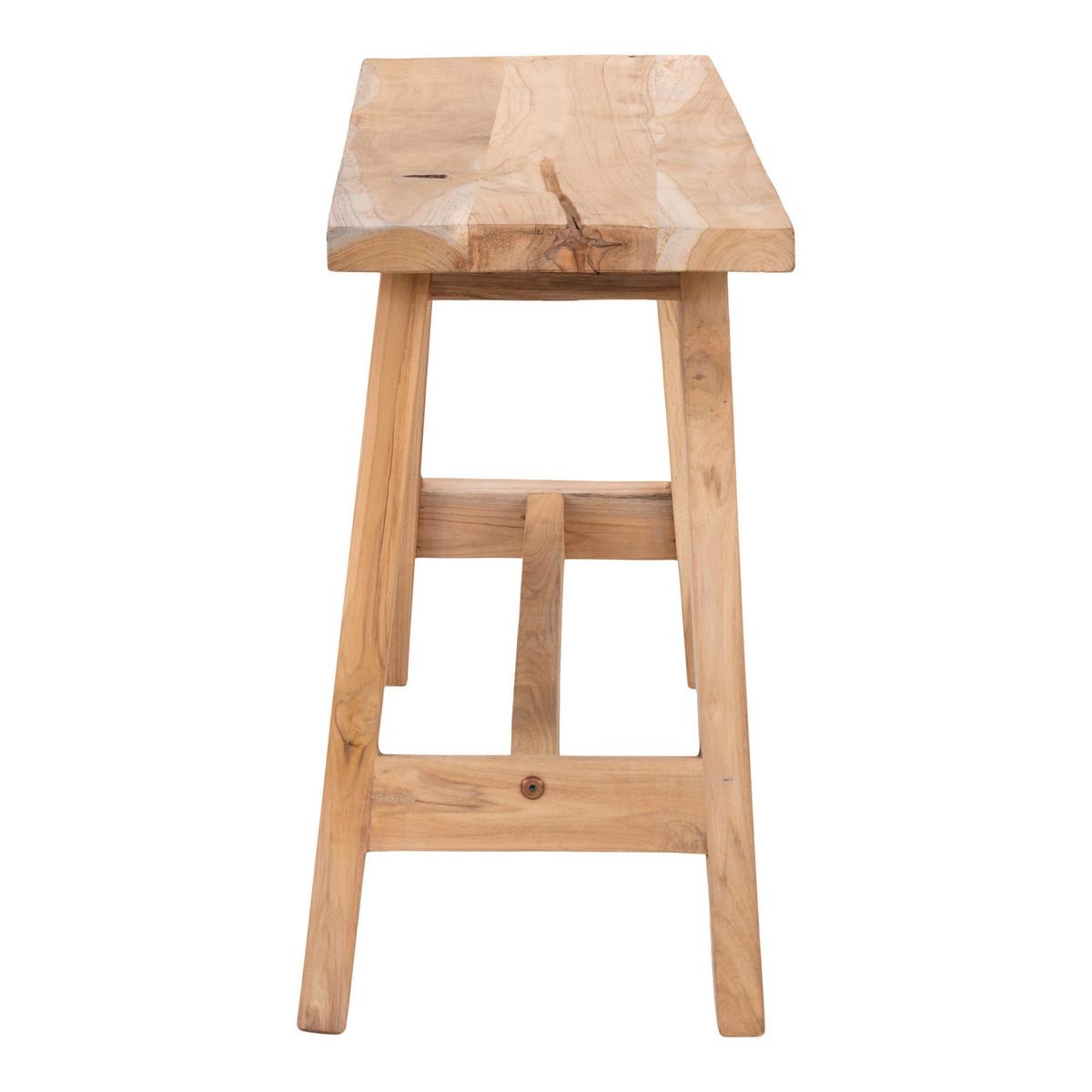 Hockerbank Barcelona Teakfarben B: 90cm - Teakfarben, Basics, Holz (90/45/25cm) - MID.YOU