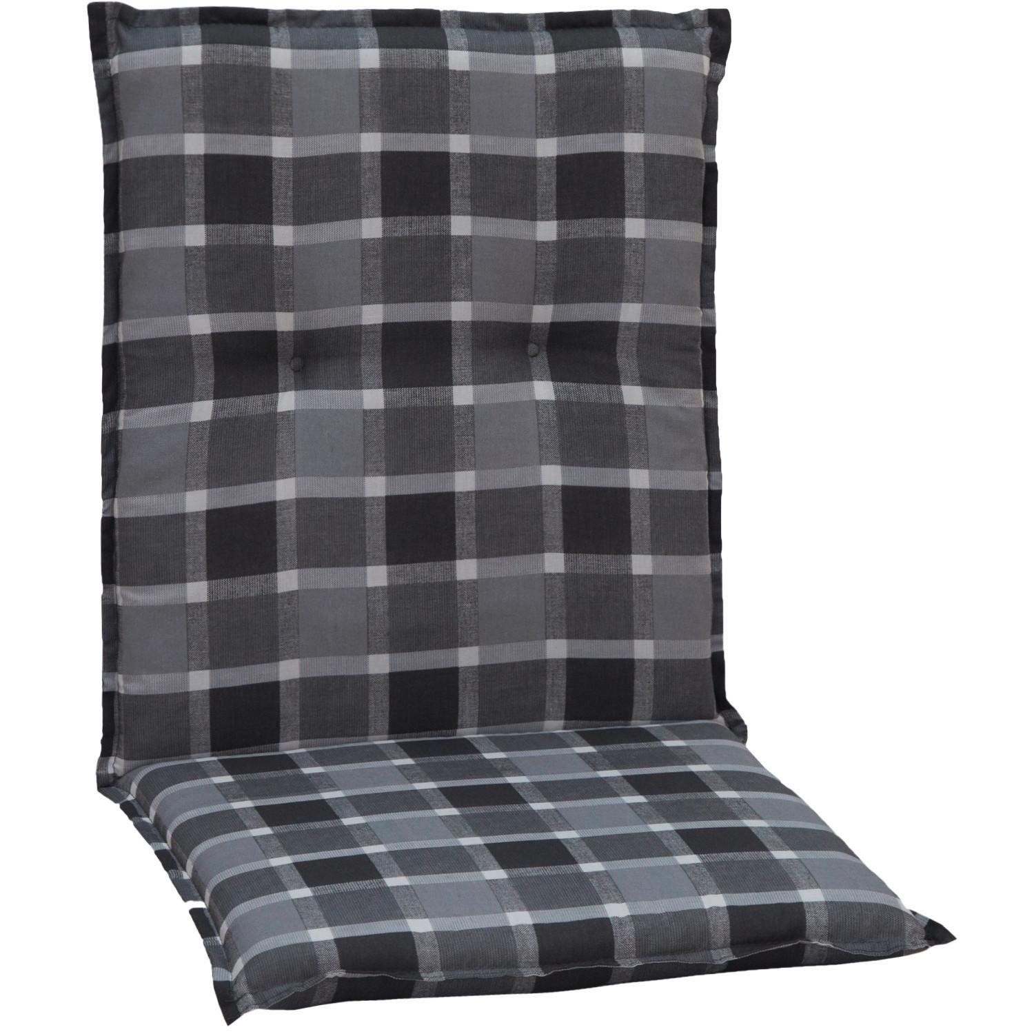 Niederlehner Auflage 4er-Set Belgrad 100x50x6cm Bunt - Anthrazit/Schwarz, Basics, Textil (100/50/6cm)