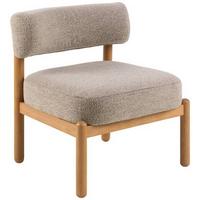 Křeslo BURLEY béžová - barvy dubu/béžová, Design, dřevo/textil (66,5/75/69cm) - MID.YOU