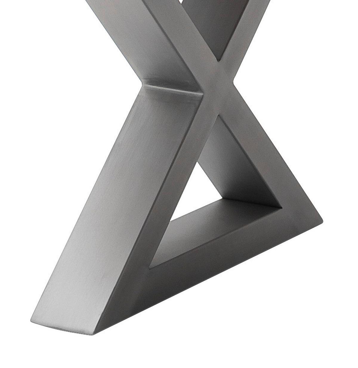 Couchtisch Holz Massiv Cartagena, Akazie - Edelstahlfarben/Akaziefarben, MODERN, Holz/Metall (75/45/75cm)