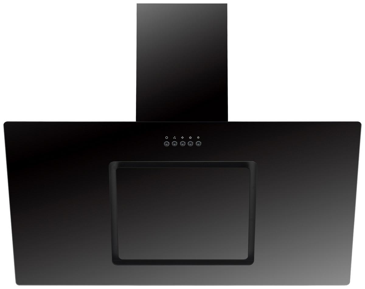 Dunstabzugshaube Svea Schwarz B: 90 Cm, Led - Schwarz, Trend, Glas/Metall (90/73,9-111,9/36cm) - Respekta