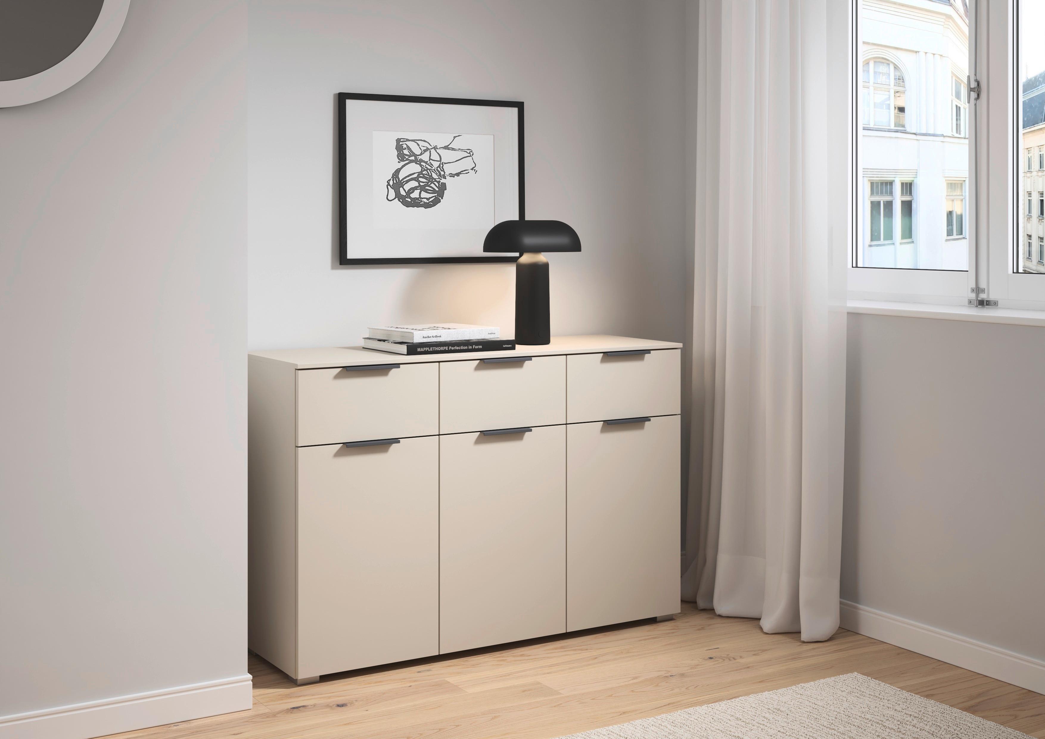 Kommode Alabama Super Champagnerfarben, B: 120cm - Champagner, Trend, Holzwerkstoff (120/81/42cm)