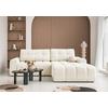 Ecksofa Lulu Beige S: 268x184cm - Beige/Schwarz, Design, Textil (268/184cm) - MID.YOU