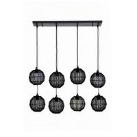 Hängeleuchte 14994-8h - Schwarz, Basics, Metall (94/24/140cm) - Globo