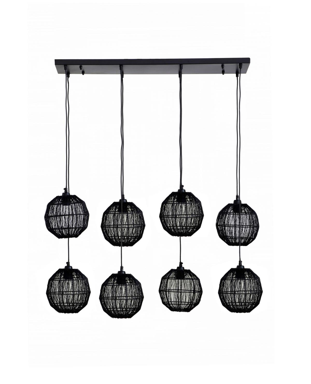 Hängeleuchte 14994-8h - Schwarz, Basics, Metall (94/24/140cm) - Globo