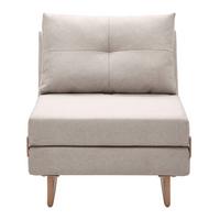 Rozkládací pohovka Malic - béžové - barvy dubu/béžová, Moderní, kov/textil (80/84/90cm) - Bessagi Home