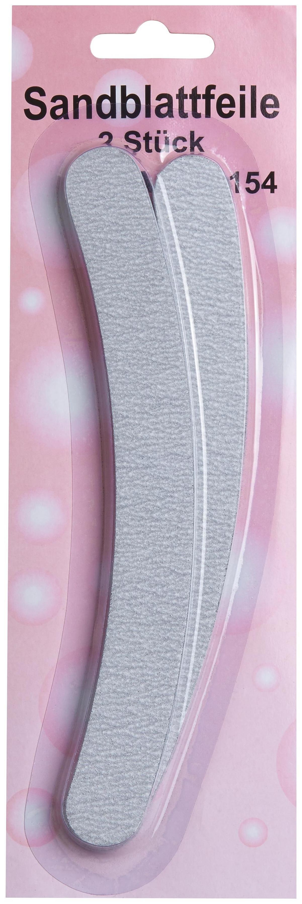 Sandblattnagelfeile 2 Stk. Versch. Farben - Silberfarben/Schwarz, KONVENTIONELL, Karton (7,5/23/1cm)