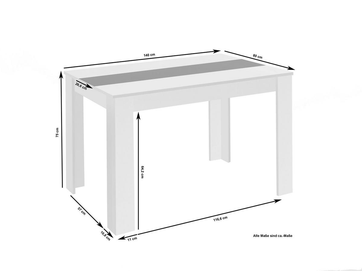 Esstisch Nori 140x80 Cm Braun - Braun, Design, Holzwerkstoff (140/80/75cm) - MID.YOU