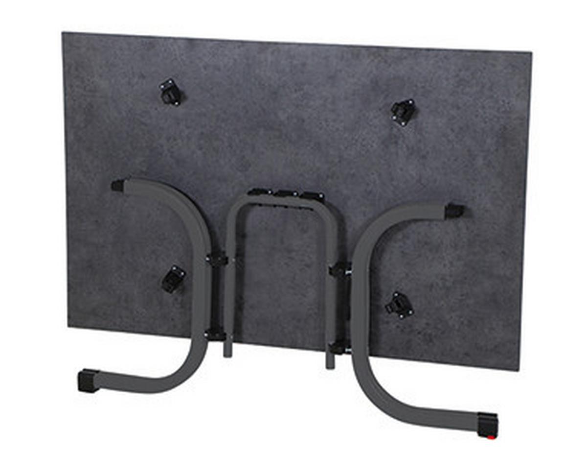 Gartentisch Klappbar Metall /kunststoff/holz L 140 Cm - Anthrazit, KONVENTIONELL, Holzwerkstoff/Kunststoff (140/90/71cm) - Siena Garden