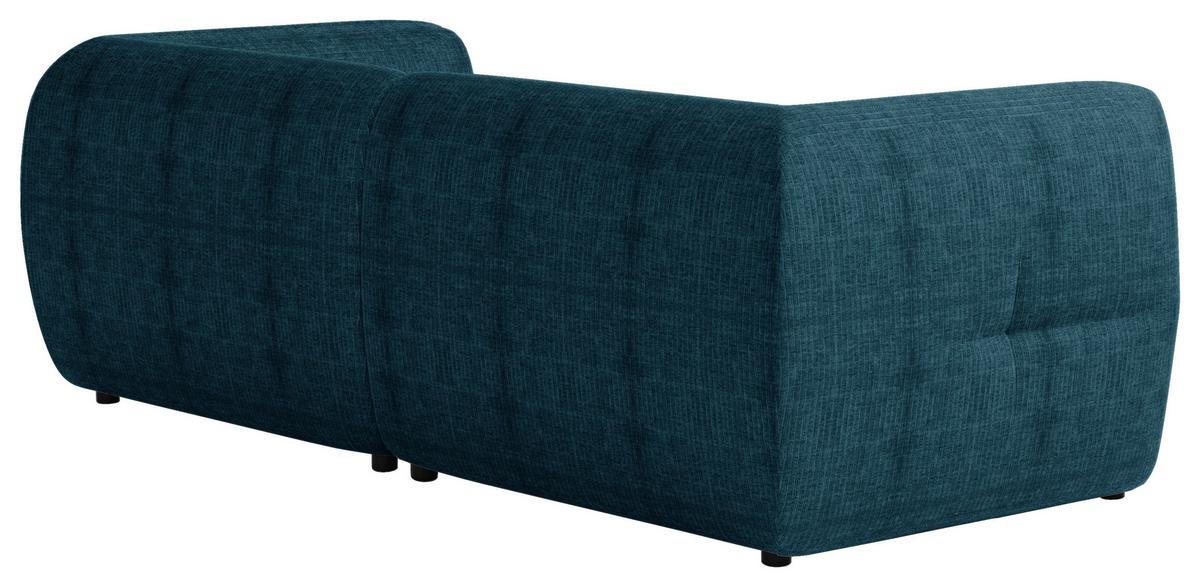 Sofa Laos Petrol/Schwarz, 240 cm - Petrol/Schwarz, Design, Textil (240/80/95cm) - MID.YOU