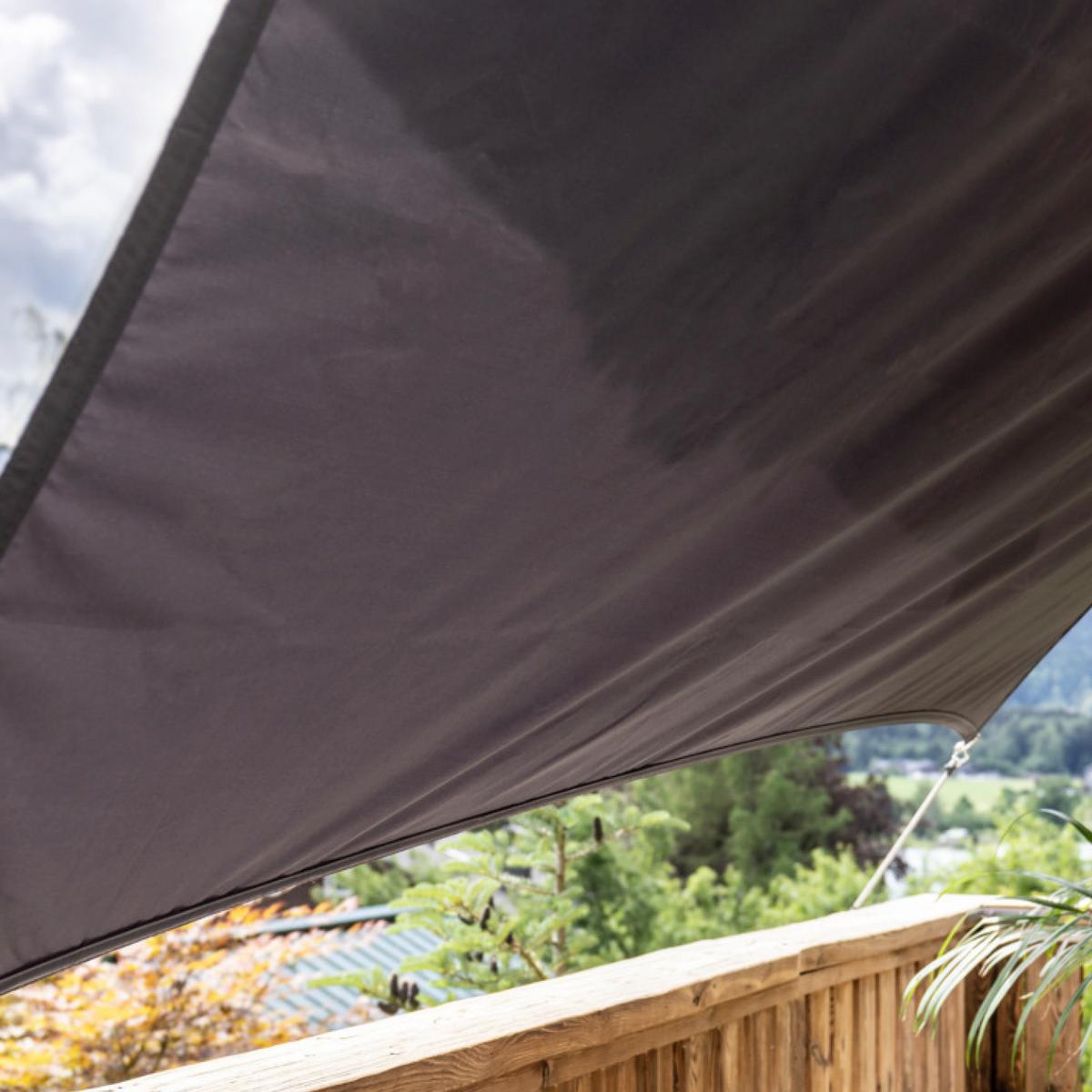 Sonnensegel Rechteck 170x270 cm - Anthrazit, Basics, Textil (170/270cm)