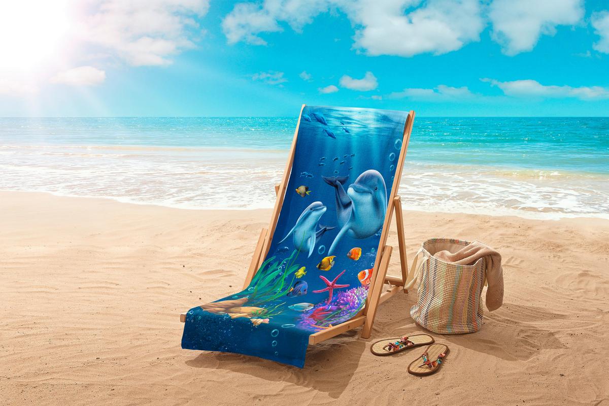 STRANDTUCH MARE - Blau, Trend, Textil (75/150cm)