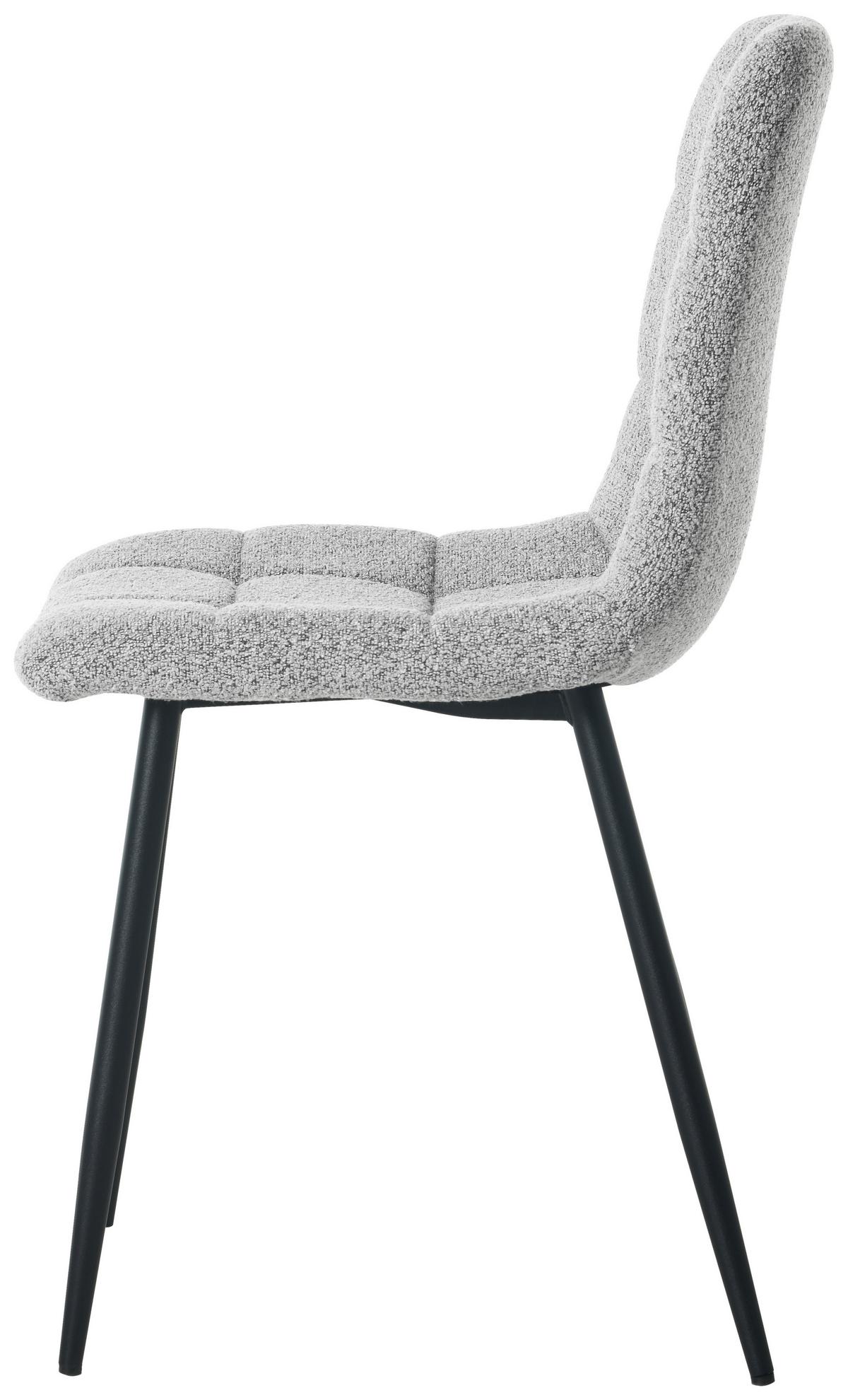 Židle Nino, šedá - šedá/černá, Moderní, kov/dřevo (45/88/55cm) - Based