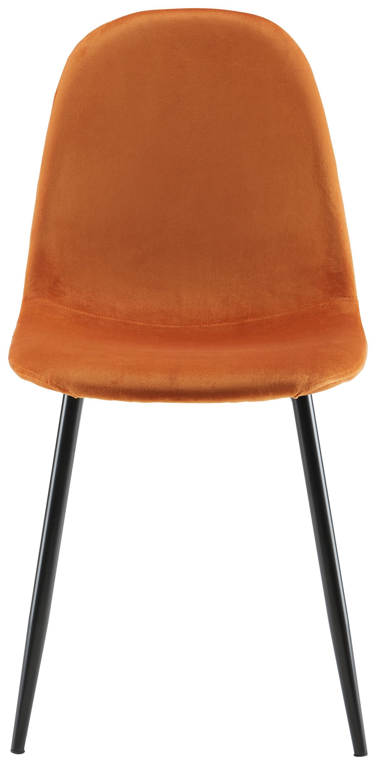 Stolička Lio - čierna/hrdzavá, Modern, kov/drevo (43/86/55cm) - Modern Living
